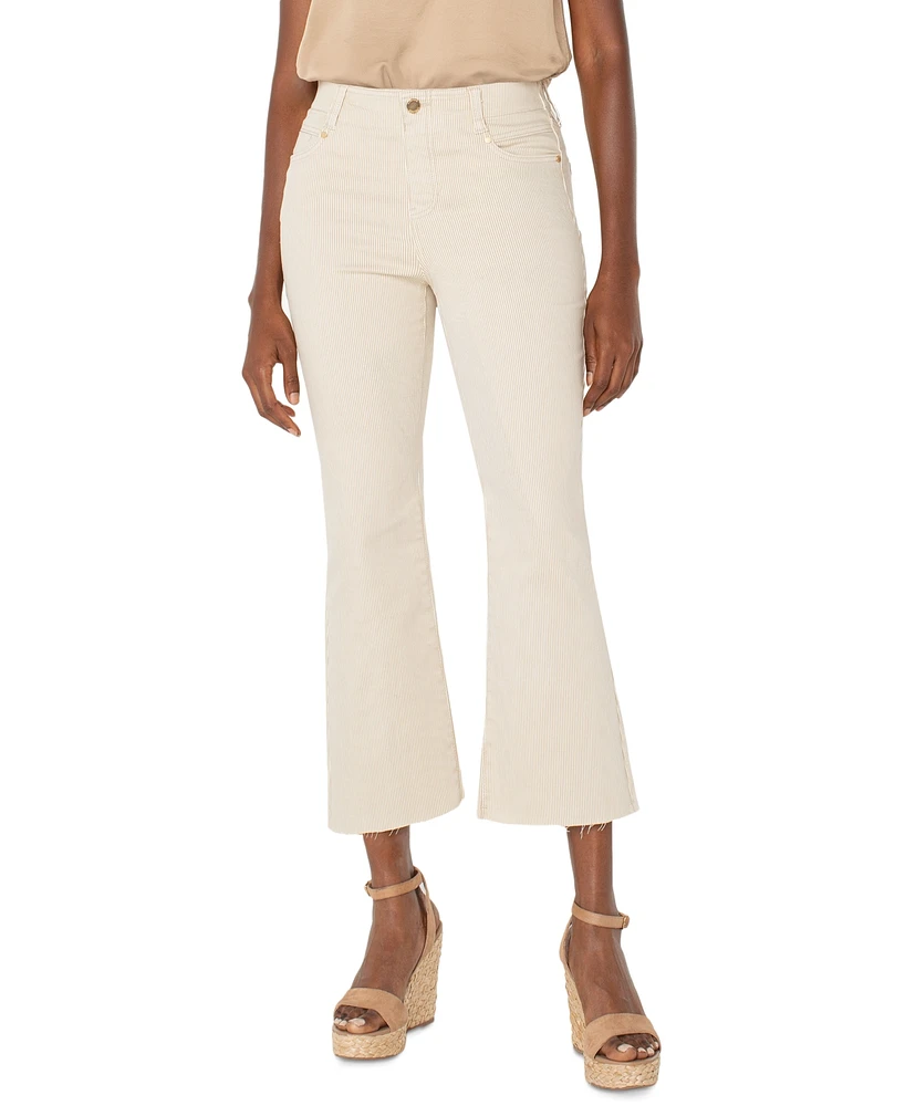 Liverpool Los Angeles Petite Gia Glider Crop Flare Back-Pleat Jeans