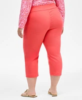 I.n.c. International Concepts Plus Size Mid-Rise Pull-On Capri Pants, Created for Macy's