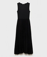 Mango Women's Pleated Midi Dress