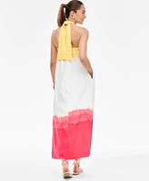 I.n.c. International Concepts Women's Dip-Dyed Linen-Blend Maxi Dress, Exclusively at Macy's