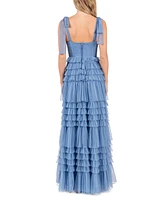 B Darlin Juniors' Corset Ruffled Gown