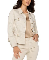 Liverpool Los Angeles Petite Long-Sleeve Peplum Jacket