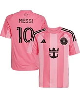 Adidas Big Boys and Girls Lionel Messi Light Pink Inter Miami Cf 2025 Euforia Replica Player Jersey