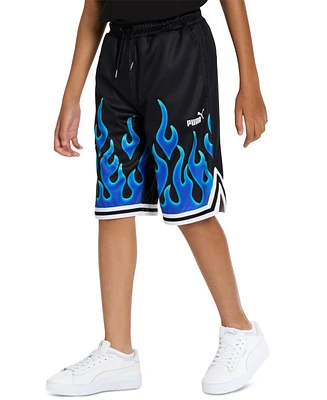Puma Big Boys Fire Graphic Shorts