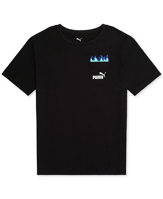 Puma Big Boys Fire Logo Graphic T-Shirt