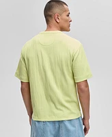 Mode of One Men's Short-Sleeve Relaxed-Fit Crinkle T-Shirt, Exclusively at Macy's
