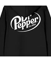 Dr. Pepper Men's Logo Black Zip-Up Hoodie-3XL