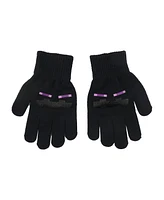 Minecraft Boys Creeper & Enderman 3-Piece Beanie & Gloves Set