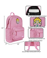 Super Mario Brothers Princess Peach 17" Quilted Backpack