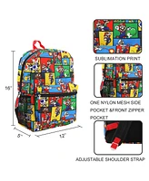 Super Mario Brothers All-Over Print 18” Backpack