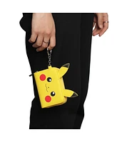 Pokemon Pikachu Face Yellow Mini Zip Around Wallet