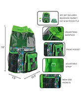 Minecraft Creeper 3-Piece Green Swim Beach Backpack Set