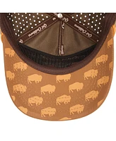 Generic Men's Yellowstone National Park 5-Panel Brown and Tan Unstructured Hat