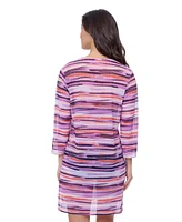 Riga V Neck Mesh Cover-Up Dress
