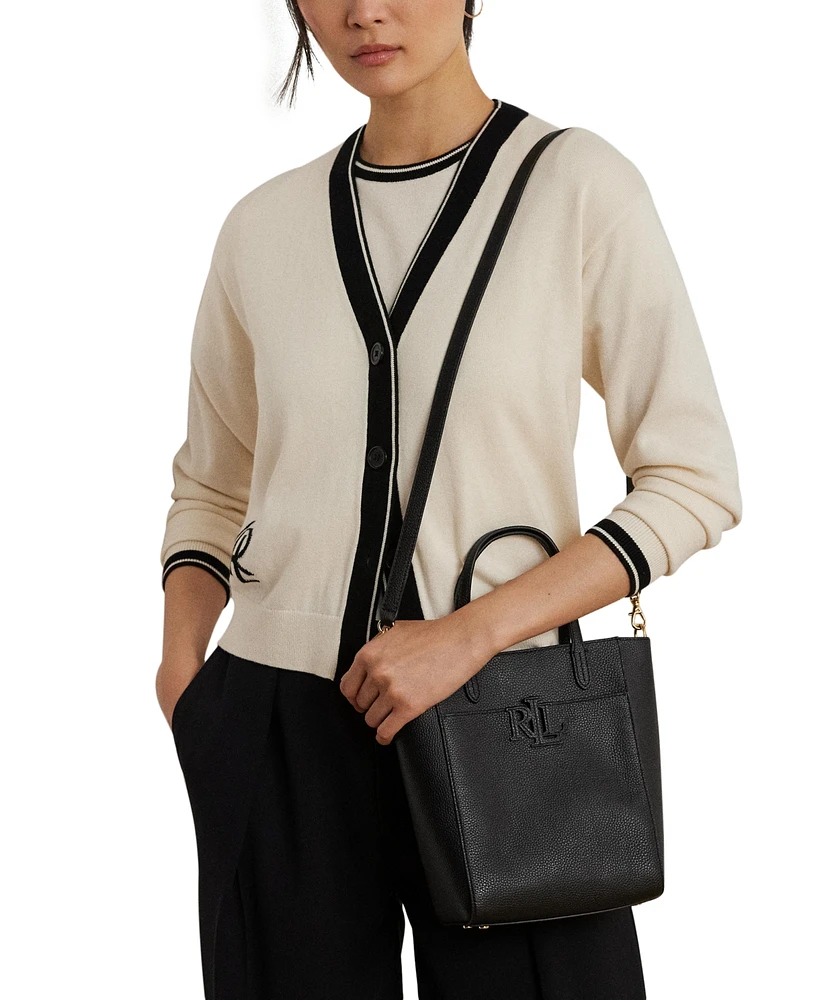 Lauren Ralph Pebbled Leather Small Cameryn Tote Bag