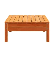 Patio Footstool Wax Brown Solid Wood Pine