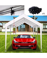 12x20ft Carport Canopy Cover, Waterproof & Uv Tarp with Elastic Buckles