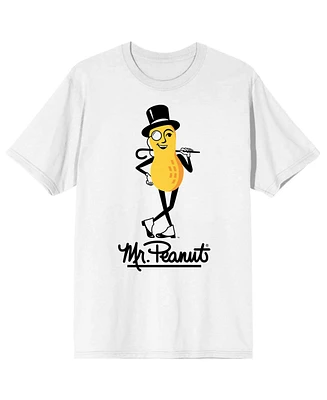 Hormel Foods Big & Tall Planters Mr. Peanut White Short Sleeve Tee - 4XLB