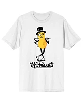 Hormel Foods Big & Tall Planters Mr. Peanut White Short Sleeve Tee - 4XLB