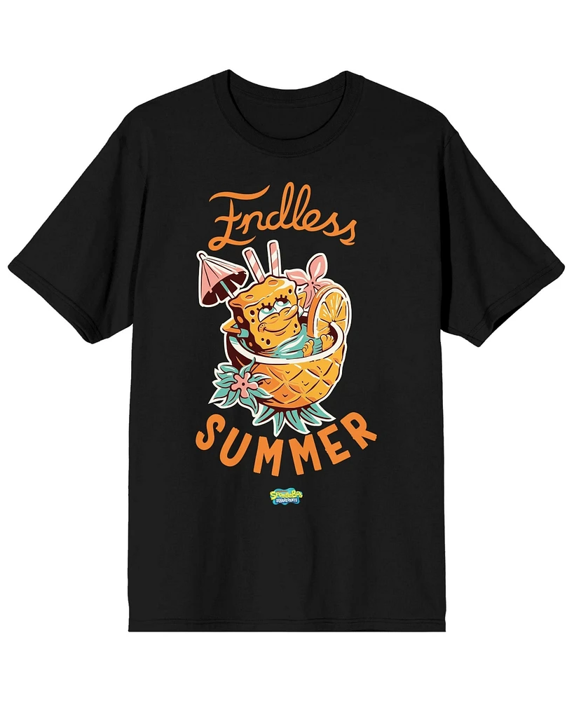 The SpongeBob SquarePants Pineapple Pool Drink Endless Summer Mens Tee - 3XL