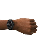 Michael Kors Men's Panorama Chronograph Black Ip Stainless Steel Watch, 44mm