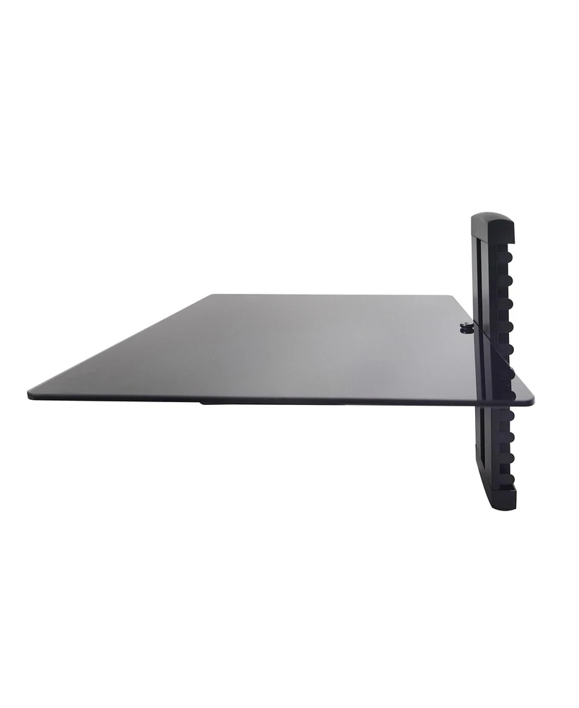 ProMounts Durable Single Glass Av Wall Shelf, Supports up to 17.6lbs Max Weight