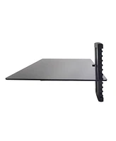 ProMounts Durable Single Glass Av Wall Shelf, Supports up to 17.6lbs Max Weight