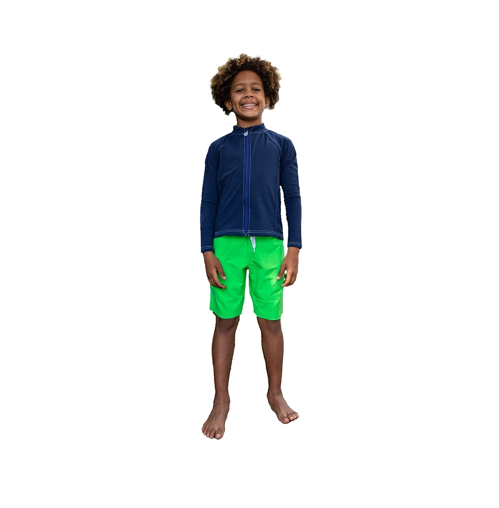 NoNetz Boys Wave Regular Fit 8" Inseam No Rash Swim Trunks