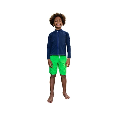 NoNetz Boys Wave Regular Fit 8" Inseam No Rash Swim Trunks
