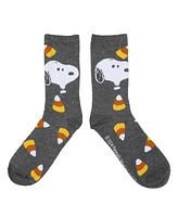 Peanuts Women's Snoopy & Woodstock Halloween 5-Pair Casual Crew Socks