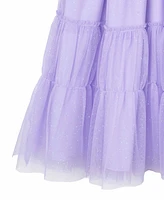 Rare Editions Little and Toddler Girls Tonal Glitter Mesh Social Dress