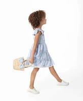Rare Editions Little and Toddler Girls 2-Piece Floral Schiffli Seersucker Dress with Bag Set