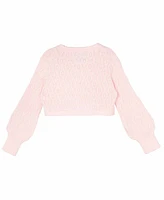 Rare Editions Toddler and Little Girls Pointelle Crochet Cardigan