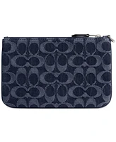 Coach Essential Small Wristlet in Signature Denim