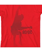 Ac/Dc Boys Acdc Red Angus Young Silhouette Youth Short Sleeve Crew Neck Tee-xs