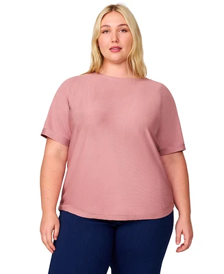 Melissa Paige Plus Button-Back Dolman-Sleeve Sweater, Exclusively at Macy's