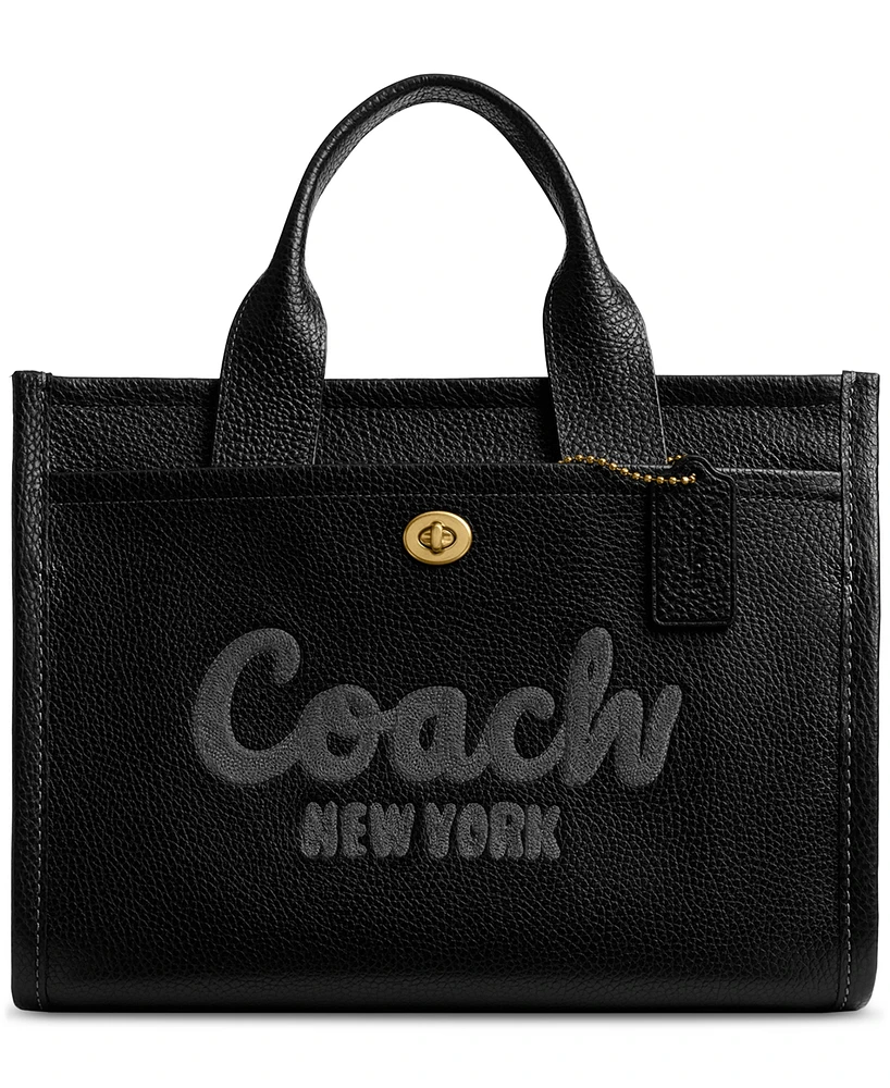 Coach Medium Bubble Leather Cargo Tote Bag