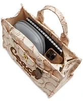 Coach Medium Signature Canvas Cargo Tote Bag