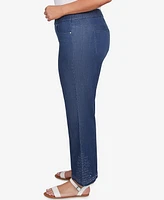 Ruby Rd. Plus Size Eyelet Embroidered Dark Bootcut Jeans