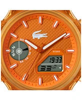 Lacoste Men's Orange Silicone Strap Watch, 45mm