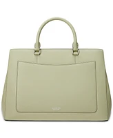 Lauren Ralph Lauren Crosshatch Leather Large Hanna Satchel