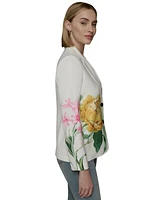 Karl Lagerfeld Paris Petite Placed Floral Jacket