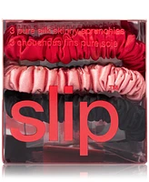 Slip -Pc. Pure Silk Skinny Scrunchies Set