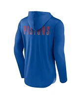Fanatics Men's Royal Detroit Pistons Iconic Defender Lightweight Pullover Hoodie