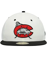 Men's New Era White Carolina Mudcats Authentic Collection Team Alternate 59FIFTY Fitted Hat
