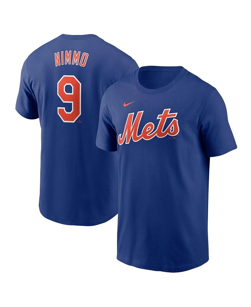 Nike Men's Brandon Nimmo Royal New York Mets Fuse Name Number T-Shirt