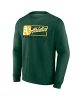 Fanatics Men's Green Athletics Focus Fleece Pullover Sweatshirt