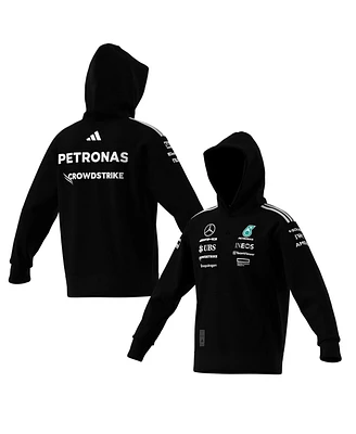 Adidas Men's Black Mercedes-amg Petronas F1 Team Wear Pullover Hoodie