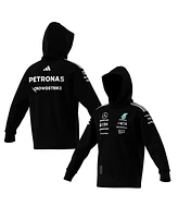 Adidas Men's Black Mercedes-amg Petronas F1 Team Wear Pullover Hoodie