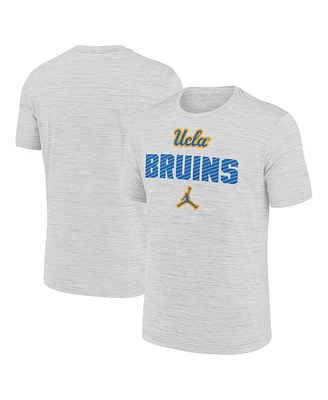 Jordan Men's White Ucla Bruins Campus Slant Velocity Performance T-Shirt